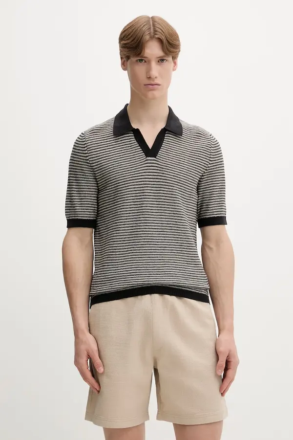 Marc O'Polo Marc O'Polo polo majica moška z lanom