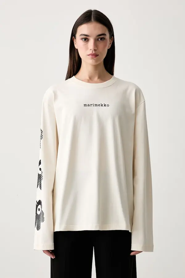 Marimekko Marimekko majica z dolgimi rokavi ženska bombažna