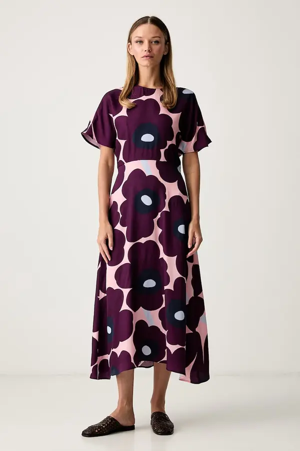Marimekko Marimekko obleka A-kroja z lyocellom