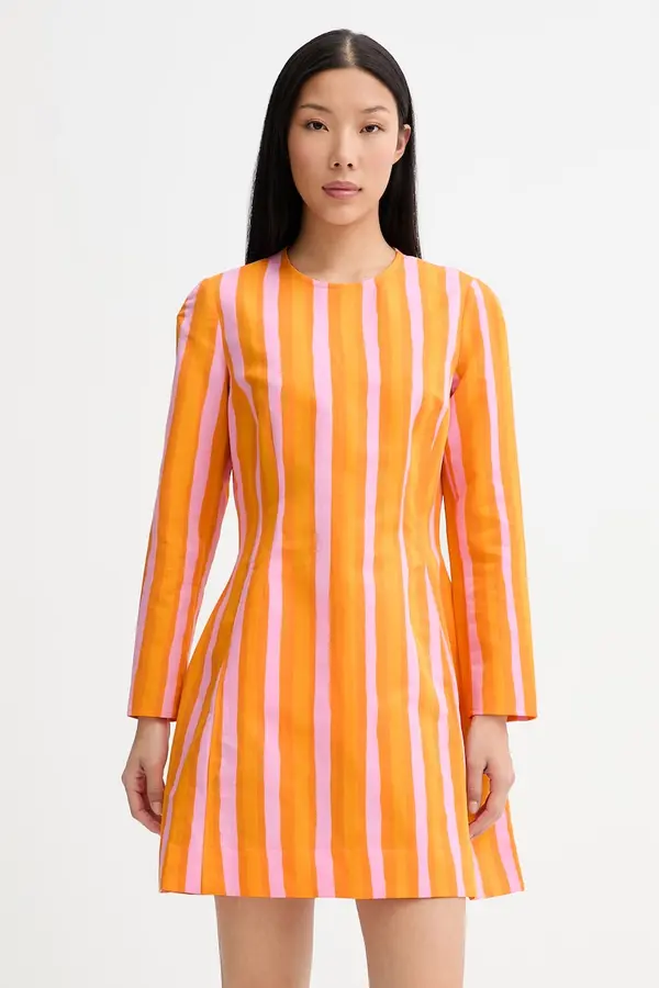 Marimekko Marimekko obleka z dodatkom lanu