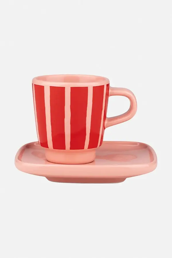 Marimekko Marimekko skodelica s podstavkom iz kamenine 50 ml