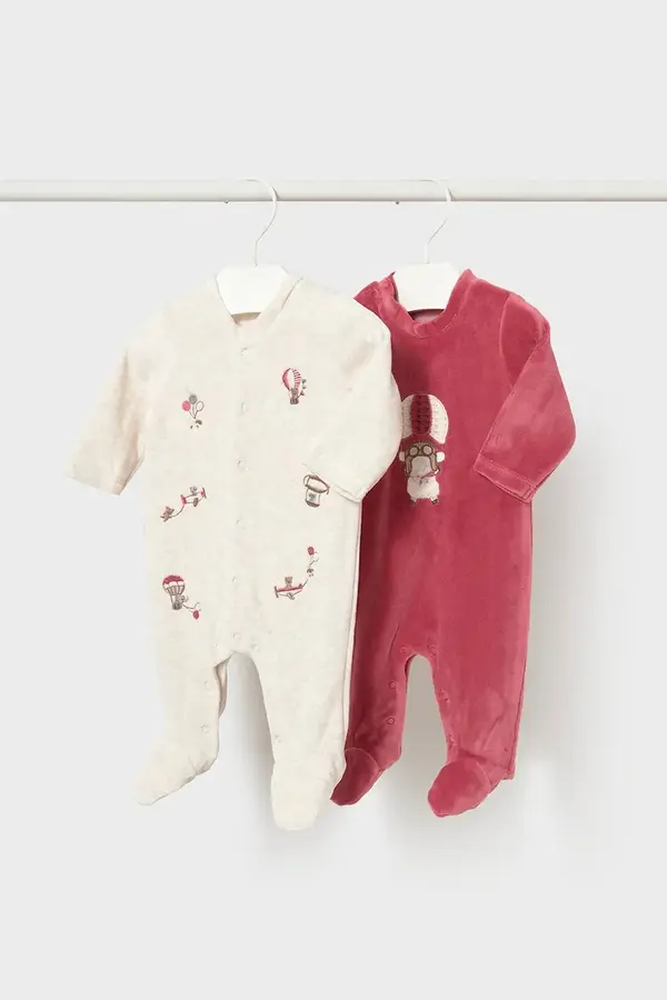 Mayoral Newborn Mayoral Newborn hlače z naramnicami (z nogicami) otroške paket 2 kosov
