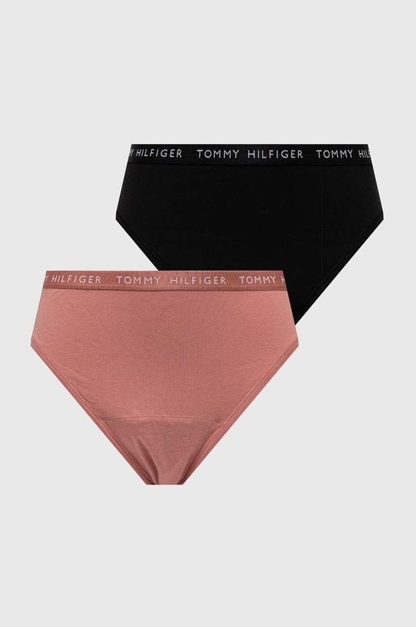 Tommy Hilfiger Menstrualne hlačke Tommy Hilfiger 2-pack roza barva, UW0UW05221