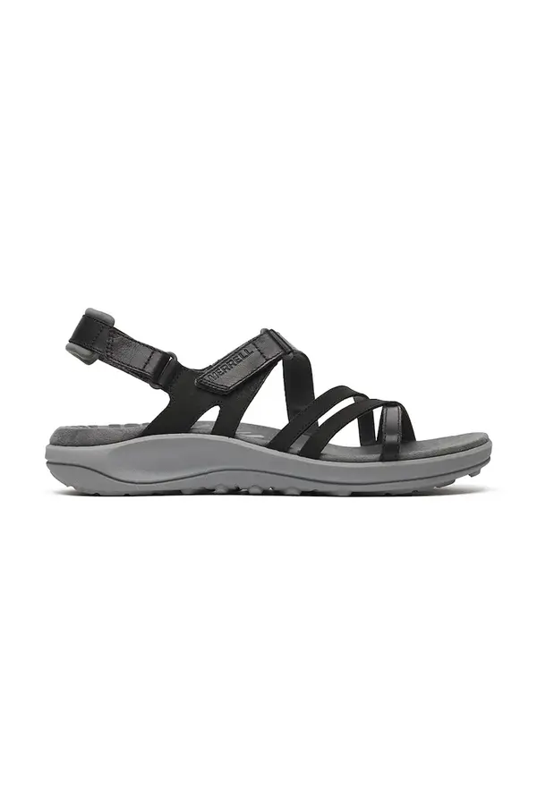Merrell Merrell sandali z odprto peto ženski usnjeni HARBOR BACKSTRAP