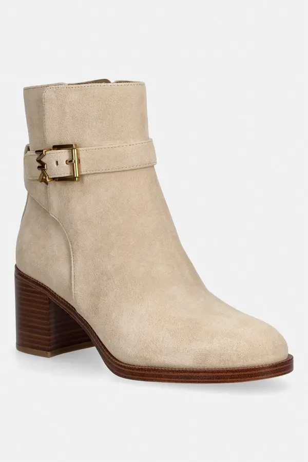 MICHAEL Michael Kors MICHAEL Michael Kors gležnarski čevlji ženski semišasti Rachel Heeled Bootie