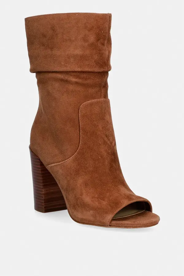 MICHAEL Michael Kors MICHAEL Michael Kors gležnarski čevlji ženski semišasti Shayna Heeled Bootie