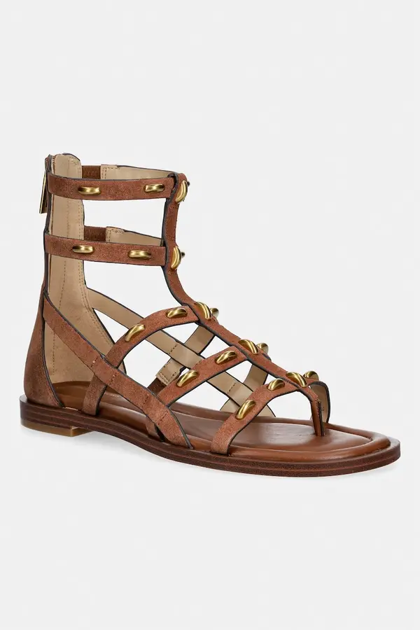 MICHAEL Michael Kors MICHAEL Michael Kors sandali rimski ženski usnjeni Noa Flat Sandal