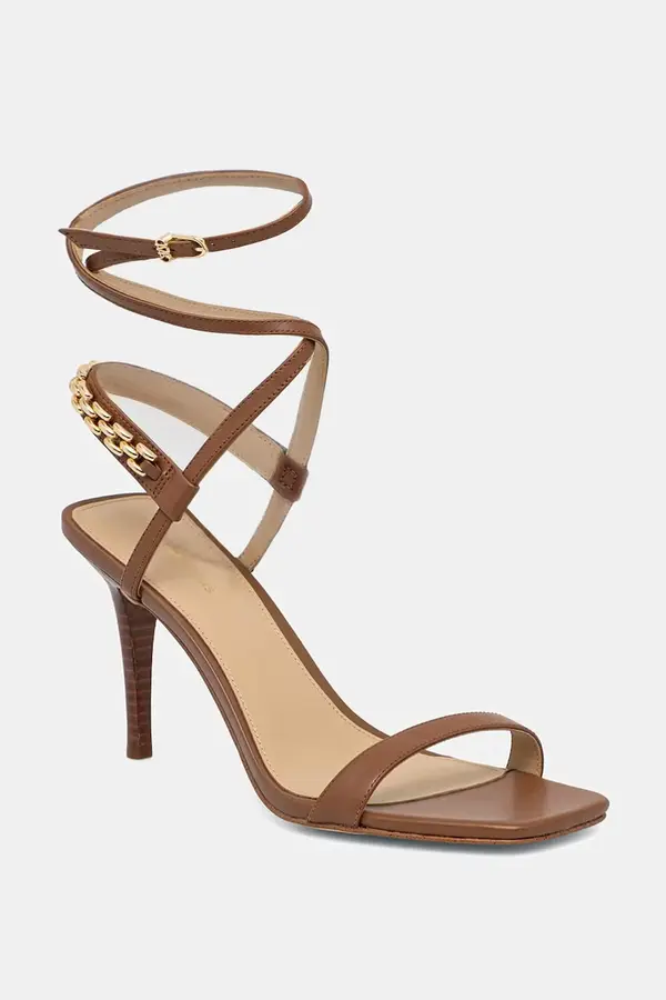 MICHAEL Michael Kors MICHAEL Michael Kors sandali s tanko peto usnjeni Marcia Heeled Sandal