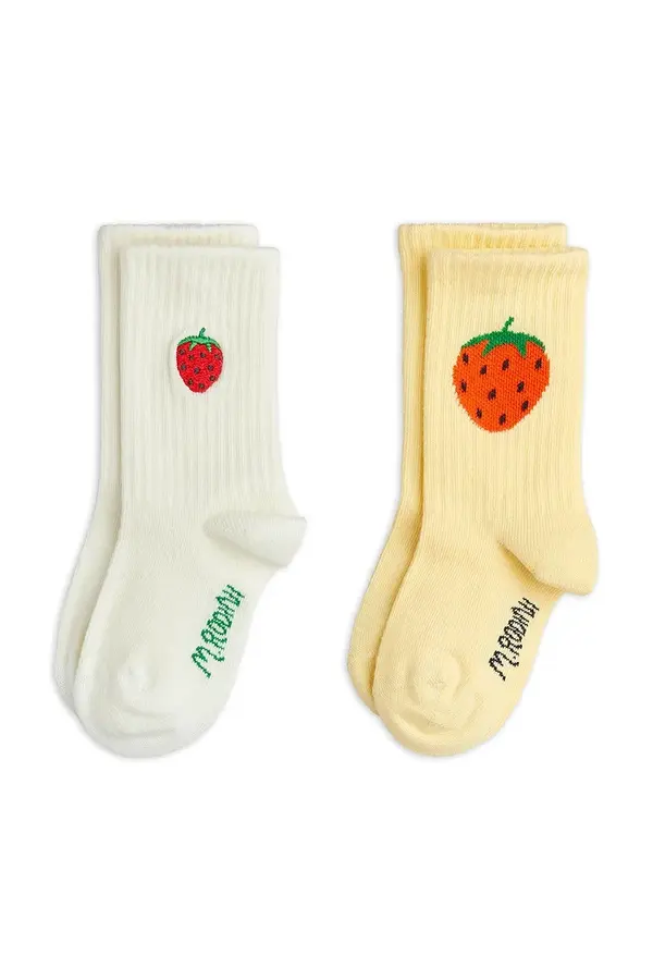 Mini Rodini Mini Rodini nogavice otroške Strawberry paket 2 kosov
