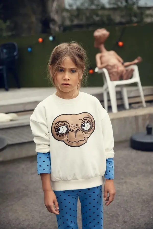 Mini Rodini Mini Rodini Otroški bombažen pulover Mini Rodini E.T.