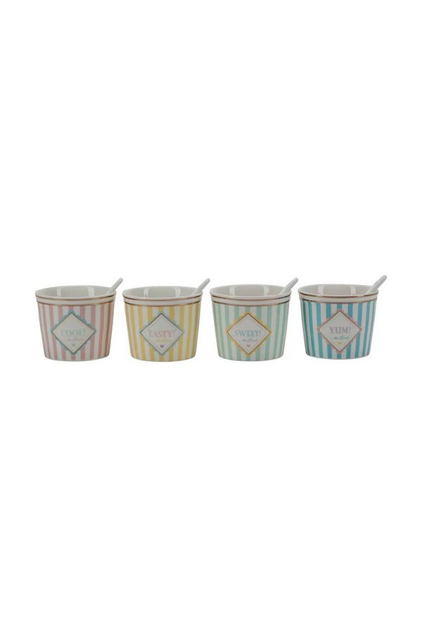 Miss Etoile Miss Etoile set skodelic za sladoled z žlicami (4-pack)