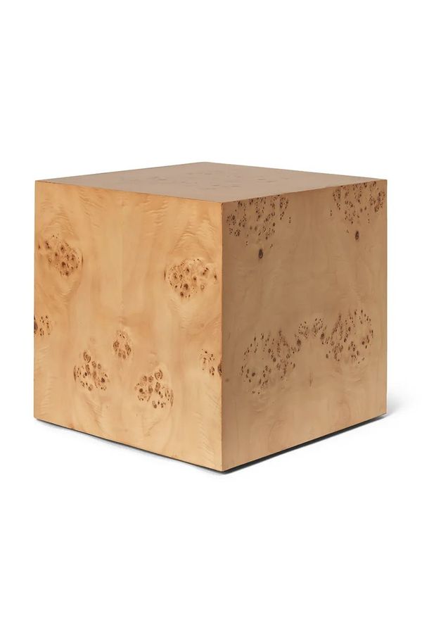 ferm LIVING Mizica ferm LIVING Burl Cube Side Table bež barva