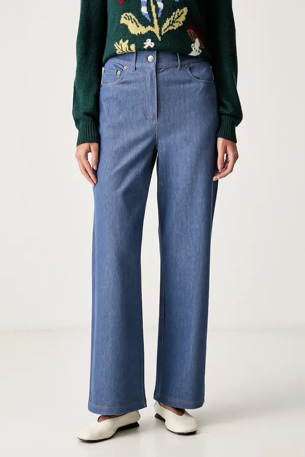 MM by Max Mara MM by Max Mara hlače ženske z bombažem MMLEMIRO