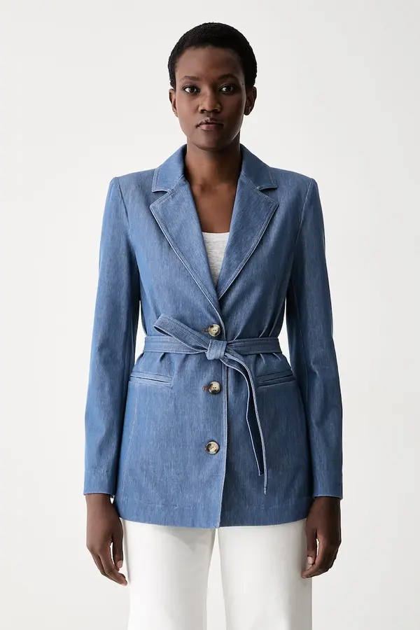 MM by Max Mara MM by Max Mara suknjič ženski denim MMLODISSEA
