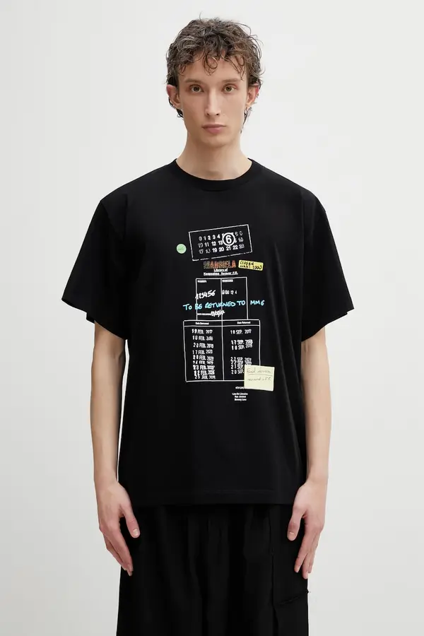 MM6 Maison Margiela MM6 Maison Margiela kratka majica moška bombažna