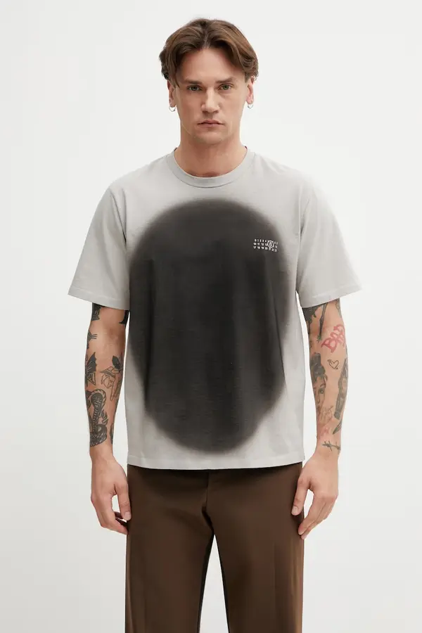 MM6 Maison Margiela MM6 Maison Margiela kratka majica moška bombažna