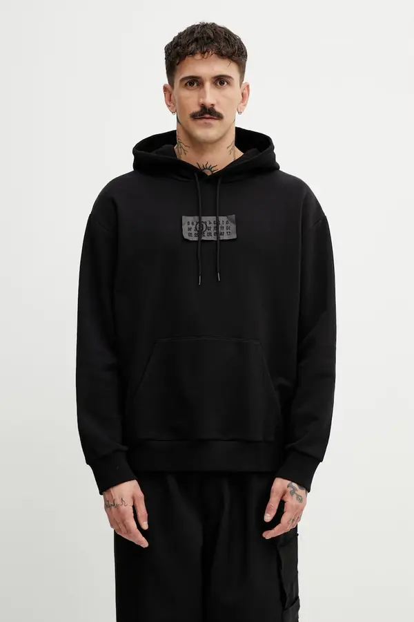MM6 Maison Margiela MM6 Maison Margiela pulover s kapuco moški bombažen