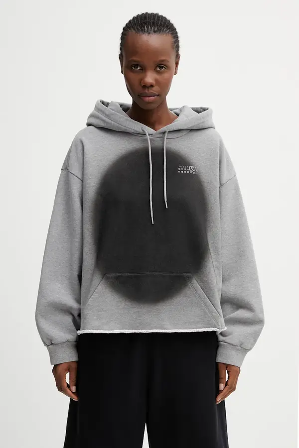 MM6 Maison Margiela MM6 Maison Margiela pulover s kapuco ženski bombažen