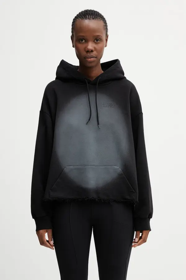 MM6 Maison Margiela MM6 Maison Margiela pulover s kapuco ženski bombažen