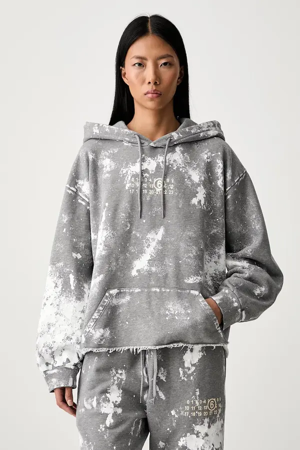 MM6 Maison Margiela MM6 Maison Margiela pulover s kapuco ženski bombažen