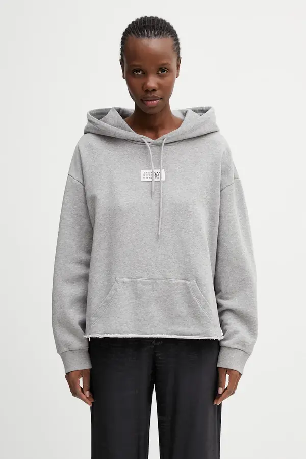 MM6 Maison Margiela MM6 Maison Margiela pulover s kapuco ženski bombažen