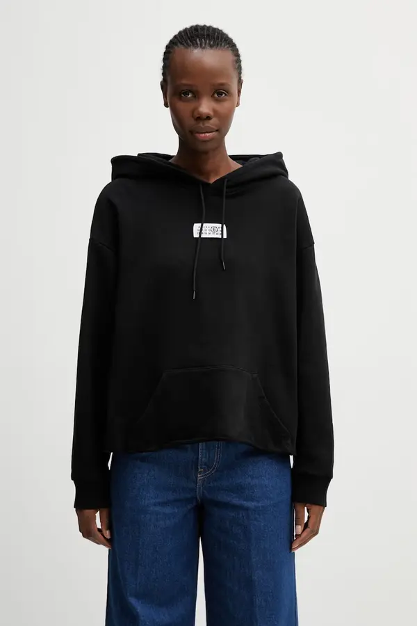 MM6 Maison Margiela MM6 Maison Margiela pulover s kapuco ženski bombažen