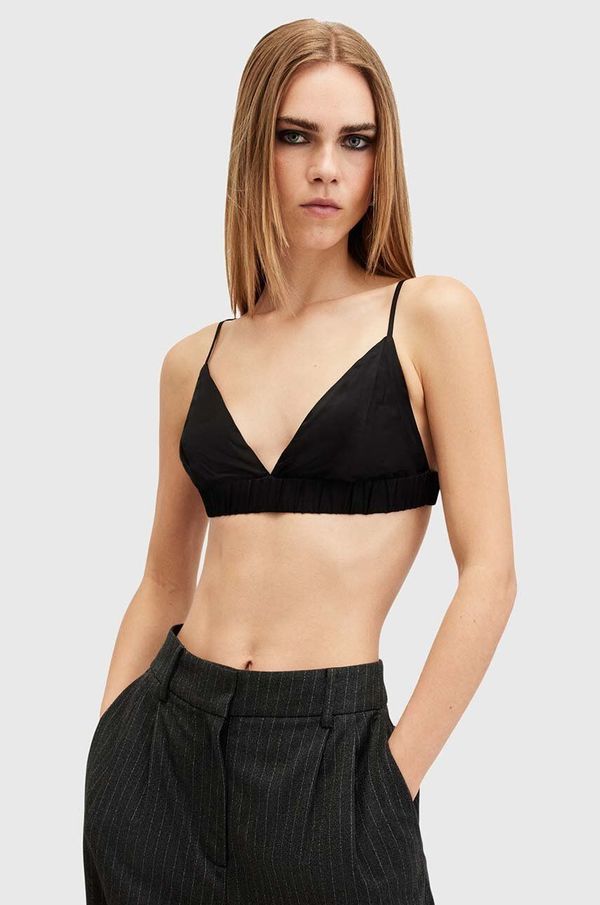 AllSaints Modrček AllSaints ELLA BRALETTE črna barva, W075PA