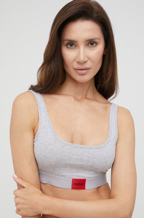 HUGO Modrček HUGO siva barva,