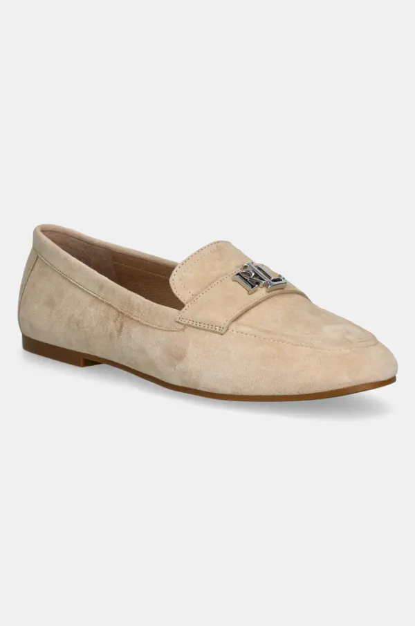Lauren Ralph Lauren Mokasini iz semiša Lauren Ralph Lauren Averi III ženski, bež barva, 802946809010