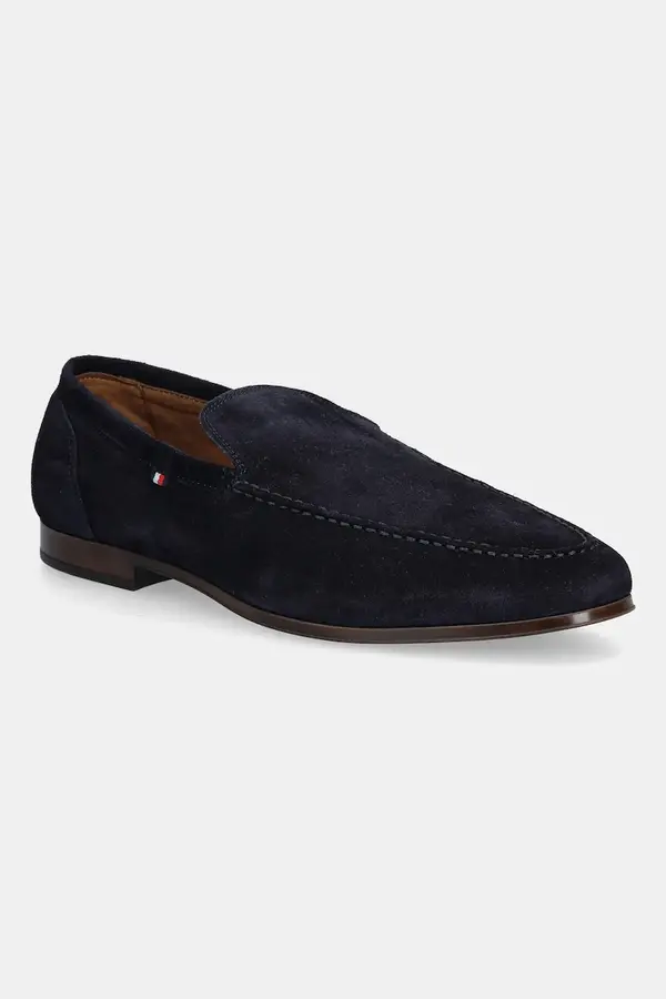 Tommy Hilfiger Mokasini iz semiša Tommy Hilfiger TH FLEXIBLE SUEDE LOAFER