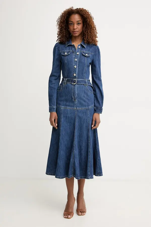 Morgan Morgan obleka A-kroja denim