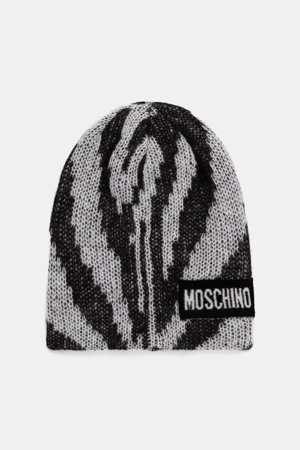 Moschino Moschino beanie kapa ženska z dodatkom volne