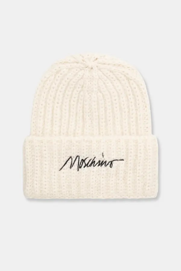 Moschino Moschino beanie kapa ženska z volno