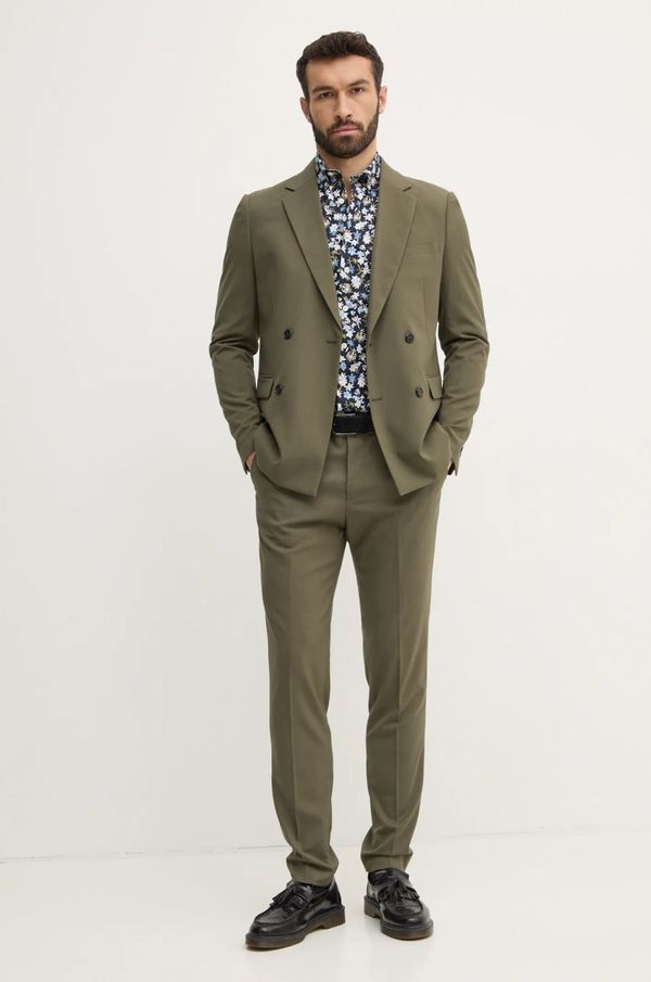 Lindbergh Moška obleka Lindbergh moška, zelena barva, 30-61040DB