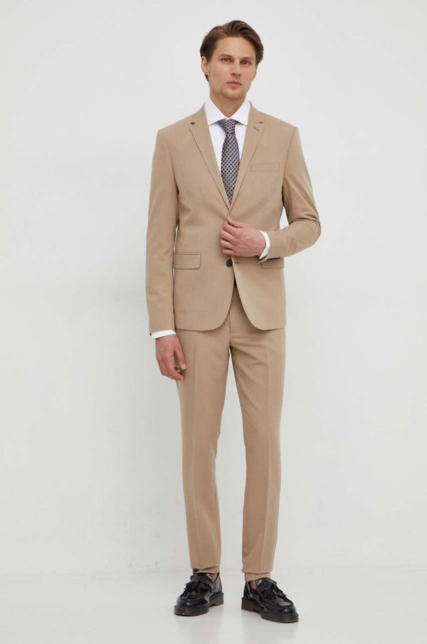 Lindbergh Moška obleka Lindbergh moški, bež barva