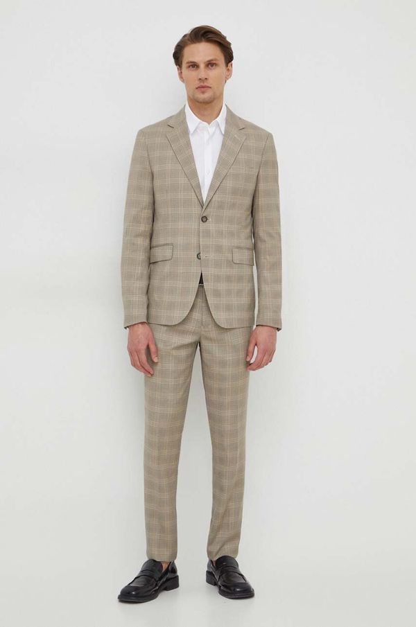 Lindbergh Moška obleka Lindbergh moški, bež barva