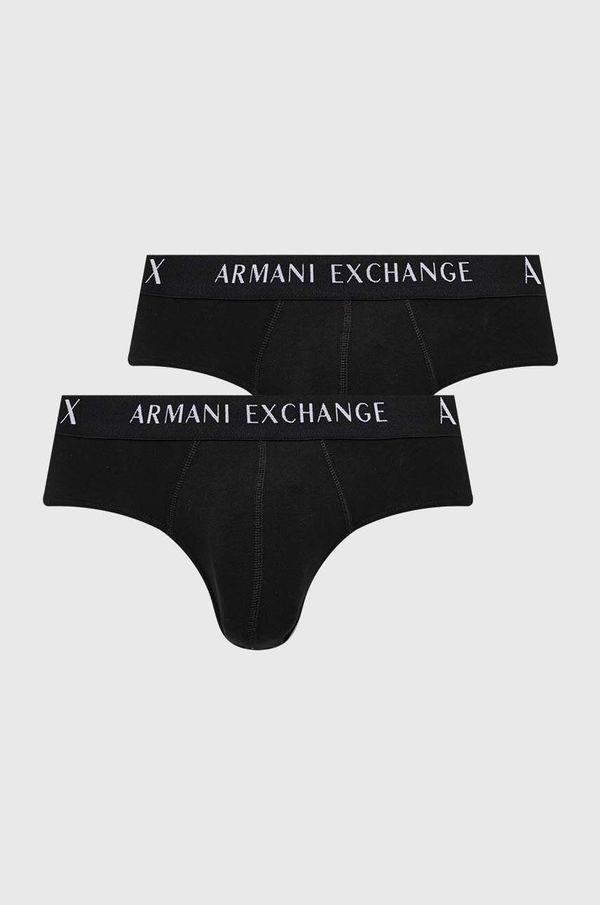 Armani Exchange Moške spodnjice Armani Exchange 2-pack moški, črna barva