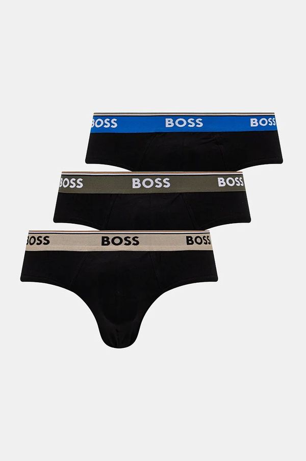 Boss Moške spodnjice BOSS 3-pack moške, črna barva, 50517826