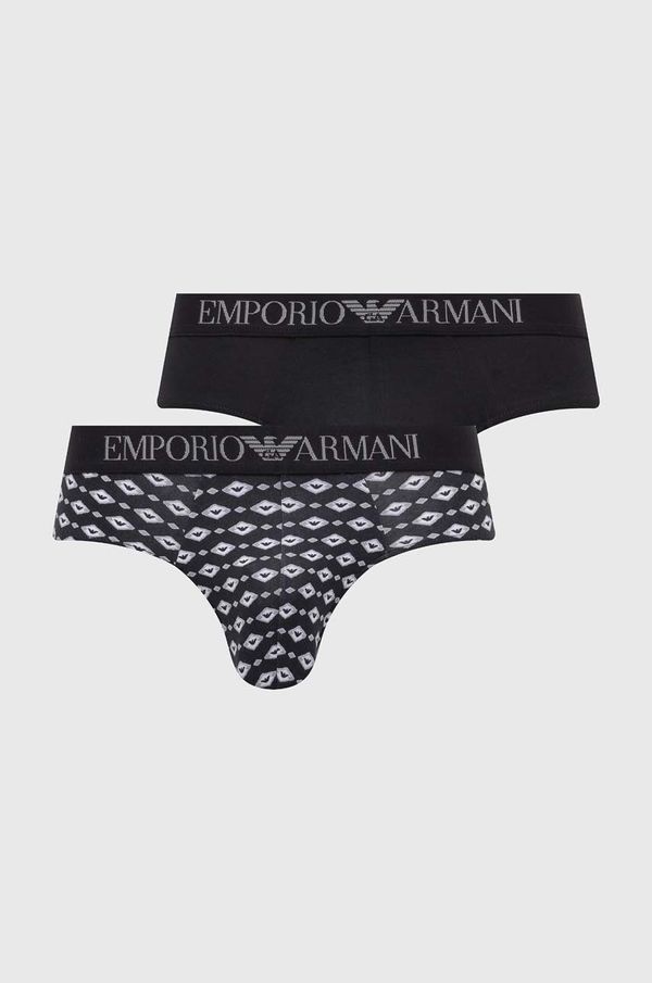 Emporio Armani Underwear Moške spodnjice Emporio Armani Underwear 2-pack moške, črna barva, 111733 4R504