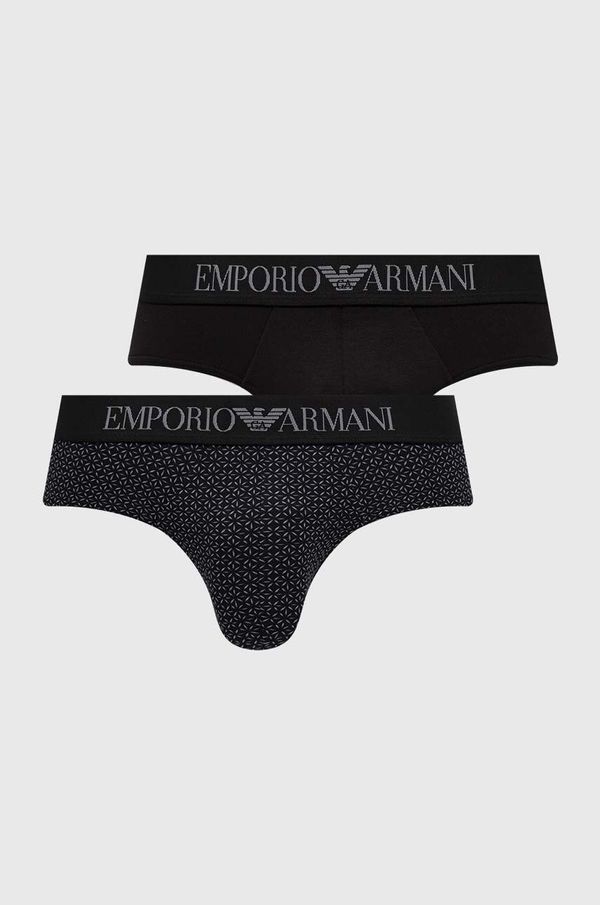 Emporio Armani Underwear Moške spodnjice Emporio Armani Underwear 2-pack moški, črna barva