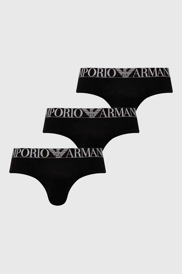 Emporio Armani Underwear Moške spodnjice Emporio Armani Underwear 3-pack moške, črna barva, 111734 4F726