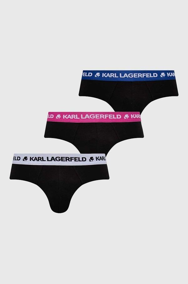 Karl Lagerfeld Moške spodnjice Karl Lagerfeld 3-pack moški, črna barva