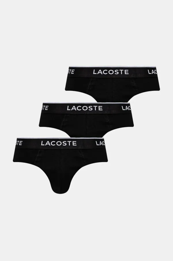 Lacoste Moške spodnjice Lacoste 3-pack črna barva, 8H1293