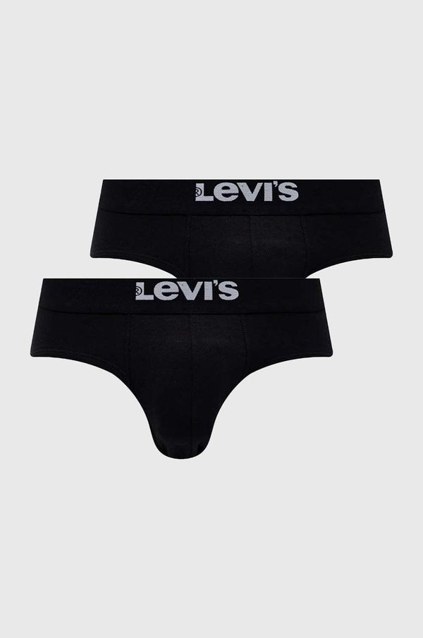 Levi's Moške spodnjice Levi's 2-pack moški, črna barva