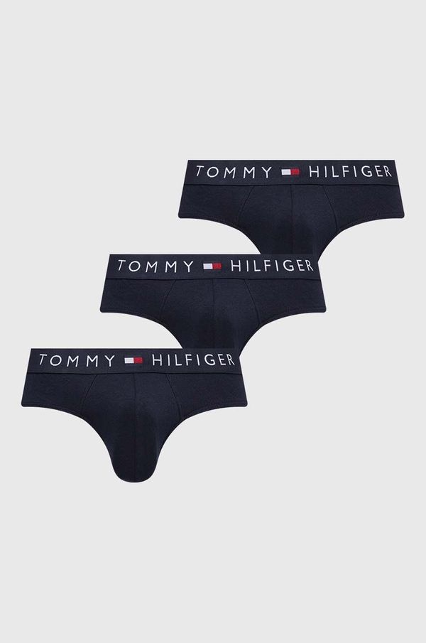 Tommy Hilfiger Moške spodnjice Tommy Hilfiger 3-pack moški, mornarsko modra barva