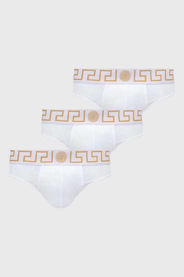 Versace Moške spodnjice Versace 3-pack moške, bela barva, AU10327 1A10011