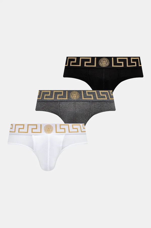 Versace Moške spodnjice Versace 3-pack moške, siva barva, AU10327 1A10011