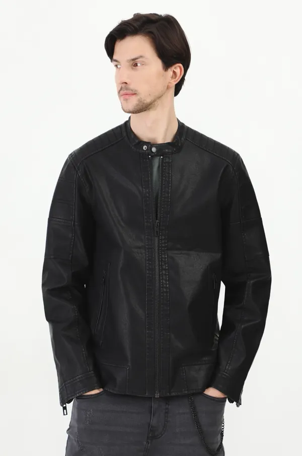 Medicine Motoristična jakna Medicine moška, črna barva