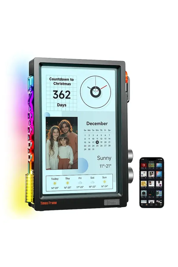 Divoom Multimedijski informacijski zaslon Divoom Times Frame 25,4 x 13,97 x 2,51 cm