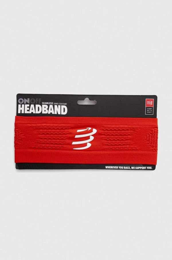 Compressport Naglavni trak Compressport Headband On/Off rdeča barva, XBNU3903